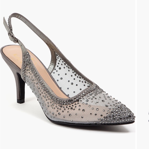 Lady Couture Shoes - Chic Silver Studded Slingback Lady Couture Heels